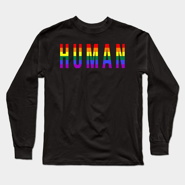 Human 4 Long Sleeve T-Shirt by equiliser